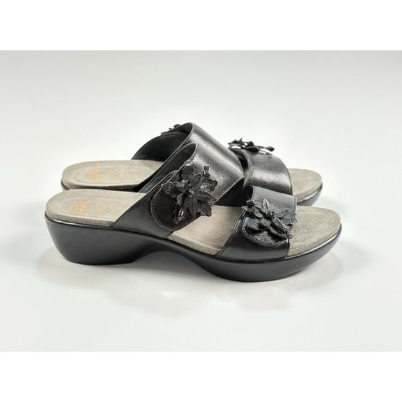 Dansko Women’s Sandals Size 38 (US 7.5–8) | Black Leather Slip-On Comfort Shoes - Picture 2 of 4
